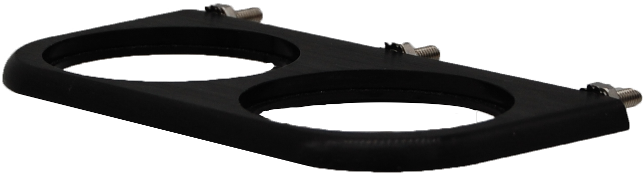 Aluminum Under Dash 2 Gauge Panel for 2 1/16" or 2 1/8" Gauges - Image 2