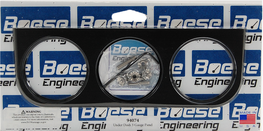 Aluminum Under Dash 3 Gauge Panel for 2 1/16" or 2 1/8" Gauges - Image 2