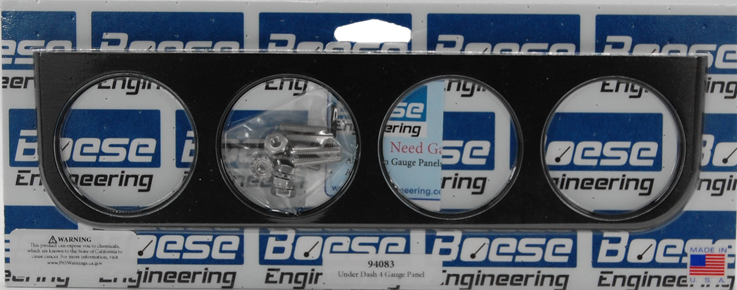 Aluminum Under Dash 4 Gauge Panel for 2 1/16" or 2 1/8" Gauges