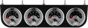 4 Gauge Under Dash Aluminum Gauge Panel w/ Auto Meter American Muscle Gauges