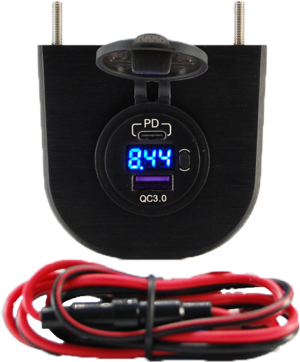 Aluminum Under Dash USB Charging Station (Type C & PD 3.0)