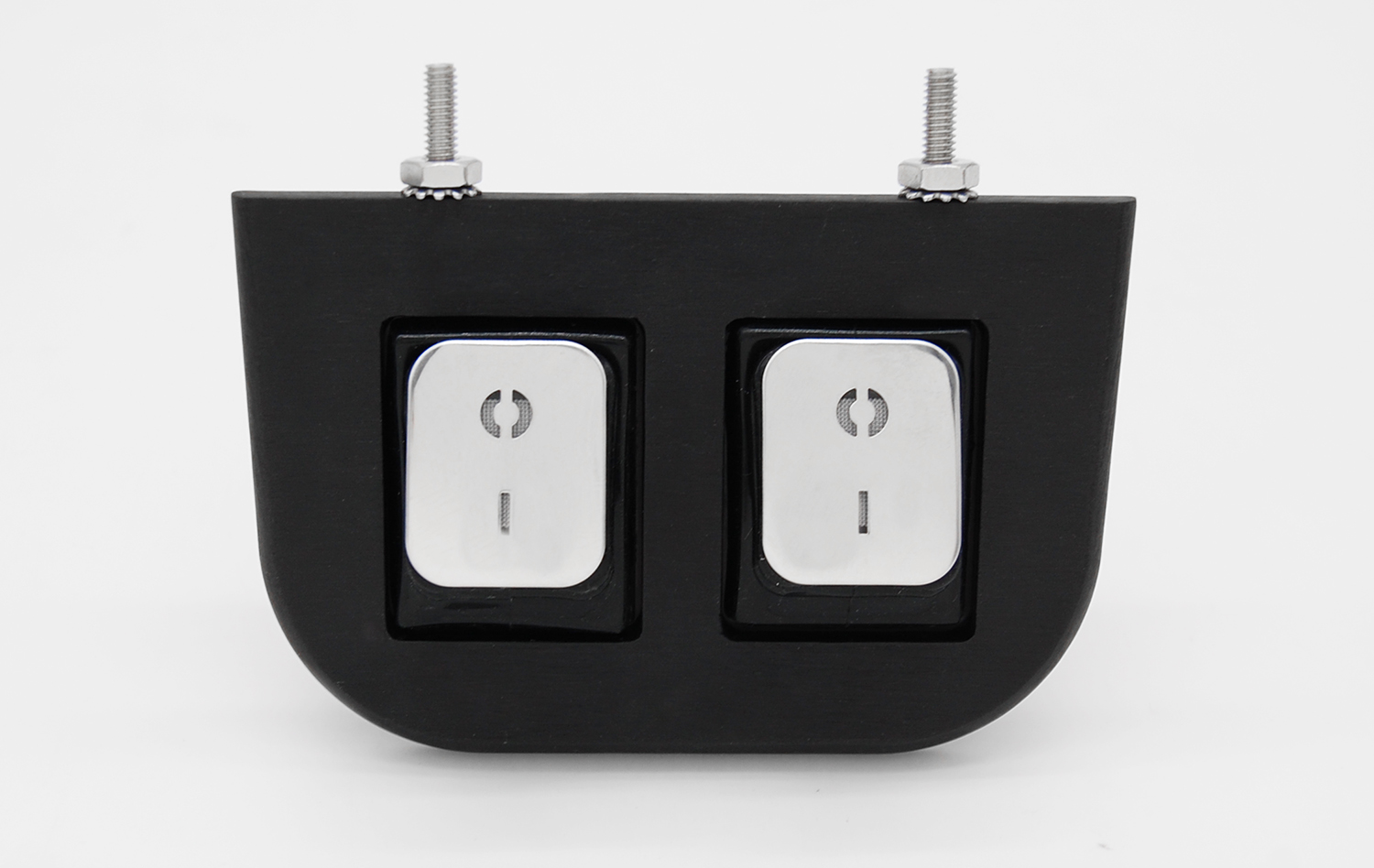 Aluminum Under Dash Panel w/ Two Lighted 4 Pin 30A ON/OFF Rocker Switches - Image 3