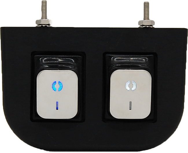 Aluminum Under Dash Panel w/ Two Lighted 4 Pin 30A ON/OFF Rocker Switches