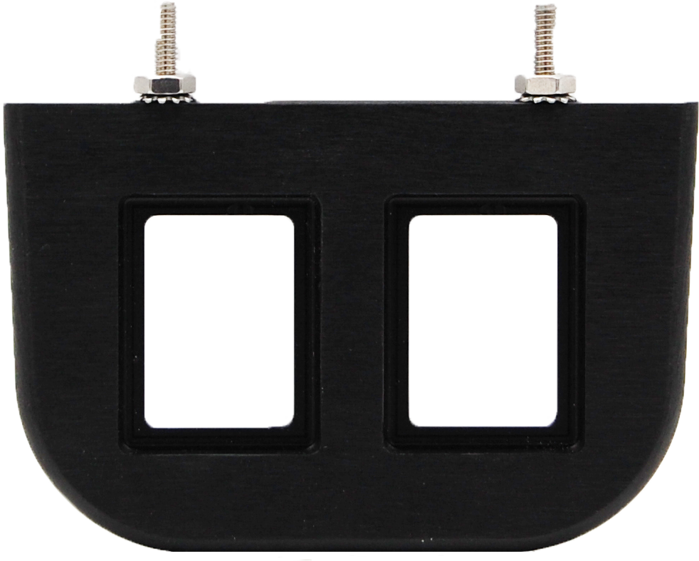 Aluminum Under Dash Panel For Two Rocker Switches