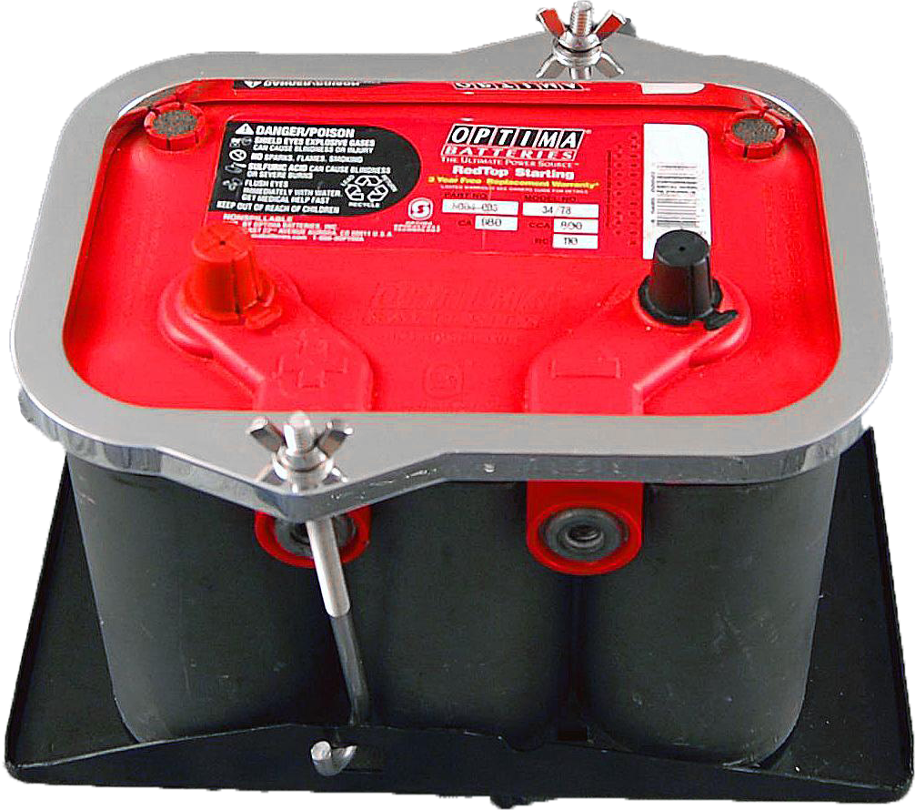 71 72 73 Ford Mustang billet aluminum Optima 34/78 battery hold-down - Image 3