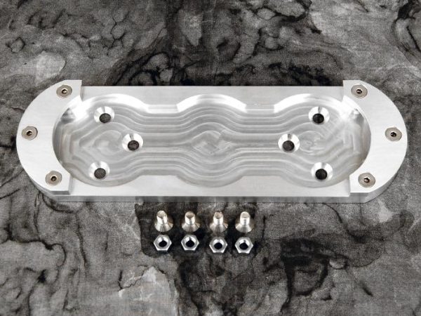 Billet aluminum battery tray for 6 volt Optima (machined finish)