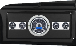 1939-1947 Dodge Truck Billet Aluminum Gauge Panel w/ Dakota Digital VHX-1050 Black Alloy Gauges