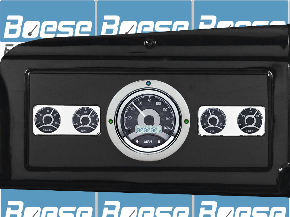 1939-1947 Dodge Truck Billet Aluminum Gauge Panel w/ Dakota Digital VHX-1050 Black Alloy Gauges - Image 3