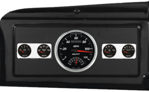 1939-1947 Dodge Truck Billet Aluminum Dash Insert w/ Auto Meter Designer Black II Gauges