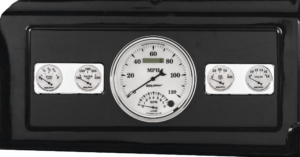 1939-1947 Dodge Truck Billet Aluminum Dash Insert w/ Auto Meter Old Tyme White II Gauges
