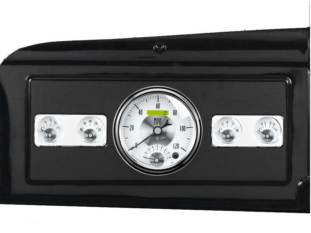 1939-1947 Dodge Truck Billet Aluminum 5 Gauge Panel w/ Auto Meter Prestige Series - Image 3