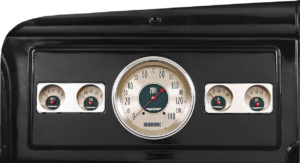 1939-1947 Dodge Truck Aluminum 5 Gauge Panel w/ Classic Instruments Gauges