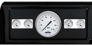 1939-1947 Dodge Truck Aluminum 5 Gauge Panel w/ Classic Instruments White Hot Gauges