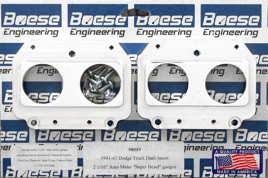 1939-1947 Dodge Truck 4 gauge Billet Aluminum Gauge Panels