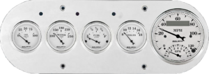1954-1958 Dodge Truck Billet Aluminum Gauge Panel w/ Auto Meter Street Rod Series Gauges (Speedo/Tach)