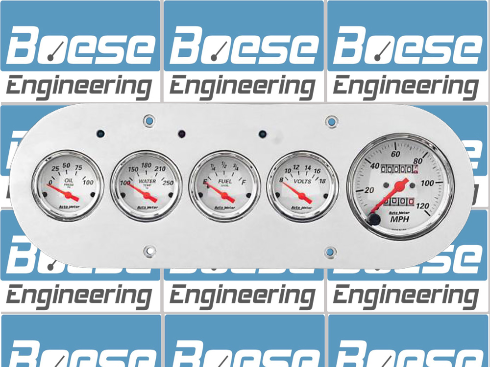 1954-1958 Dodge Truck Billet Aluminum Gauge Panel w/ Auto Meter Street Rod series gauges - Image 3