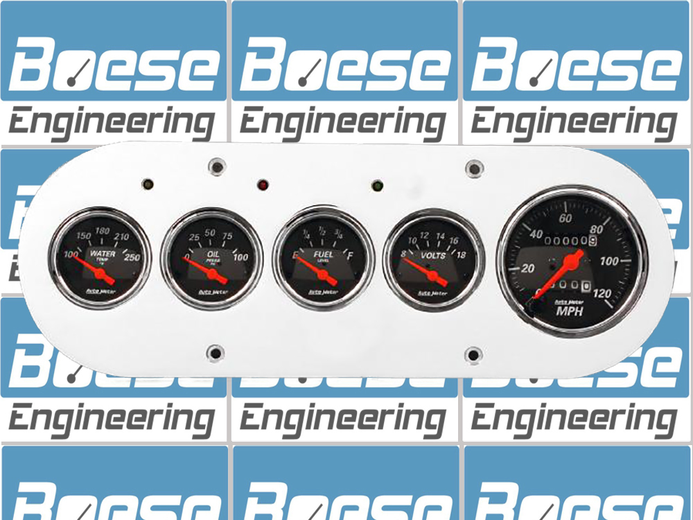 1954-1958 Dodge Truck Billet Aluminum Gauge Panel w/ Auto Meter Street Rod series gauges - Image 2