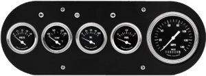 1954-1958 Dodge Truck Aluminum 5 Gauge Panel w/ Classic Instruments Hot Rod Gauges