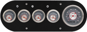 1954-1958 Dodge Truck Aluminum 5 Gauge Panel w/ Classic Instruments Silver Series Gauges