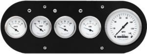 1954-1958 Dodge Truck Aluminum 5 Gauge Panel w/ Classic Instruments White Hot Gauges