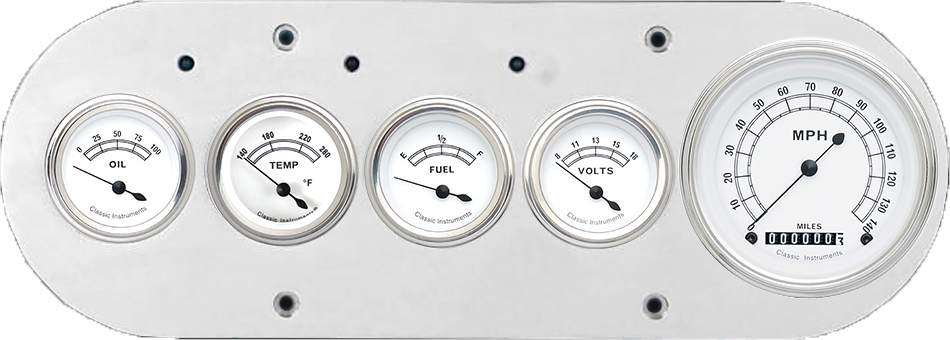 1954-1958 Dodge Truck Aluminum 5 Gauge Panel w/ Classic Instruments Gauges