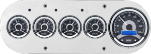 1954-1958 Dodge Truck Billet Aluminum Gauge Panel w/ Dakota Digital VHX-1050 Black Alloy Gauges