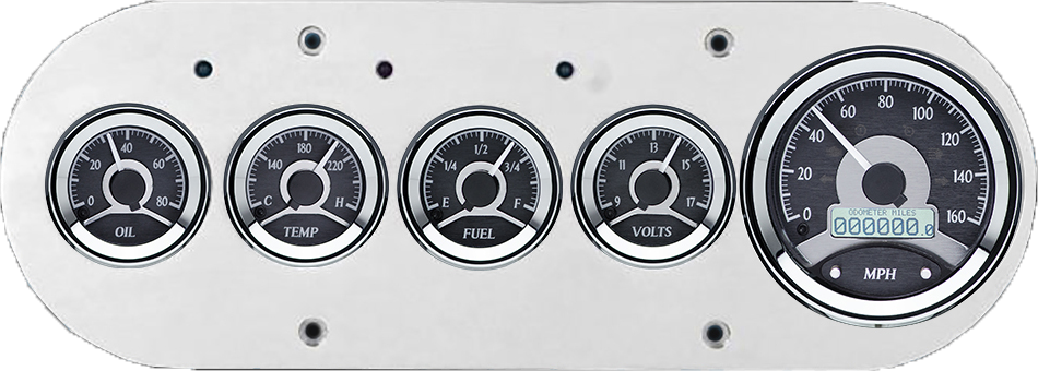 1954-1958 Dodge Truck Billet Aluminum Gauge Panel w/ Dakota Digital VHX-1050 Black Alloy Gauges - Image 5