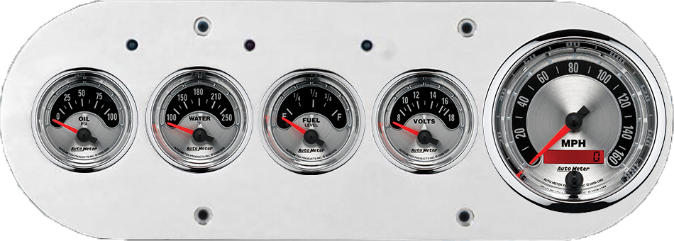 1954-1958 Dodge Truck Billet Aluminum Dash Insert w/ Auto Meter American Muscle Gauges