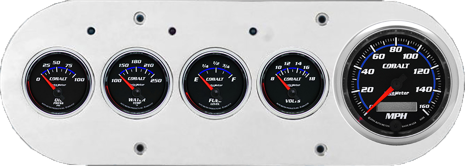 1954-1958 Dodge Truck Billet Aluminum Gauge Panel w/ Auto Meter Cobalt Gauges