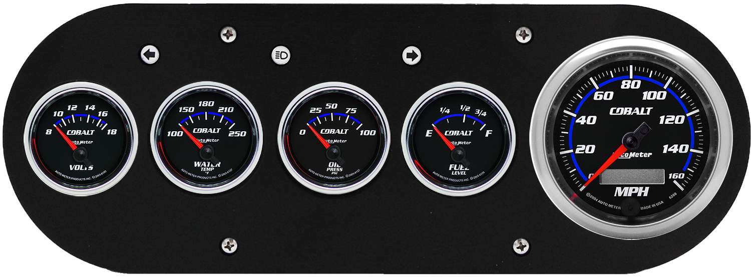 1954-1958 Dodge Truck Billet Aluminum Gauge Panel w/ Auto Meter Cobalt Gauges