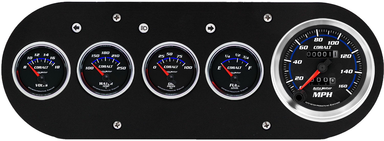 1954-1958 Dodge Truck Billet Aluminum Gauge Panel w/ Auto Meter Cobalt Gauges - Image 4