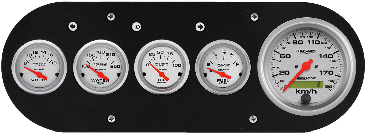 1954-1958 Dodge Truck Billet Aluminum Gauge Panel w/ Ultra-Lite gauges - Image 4