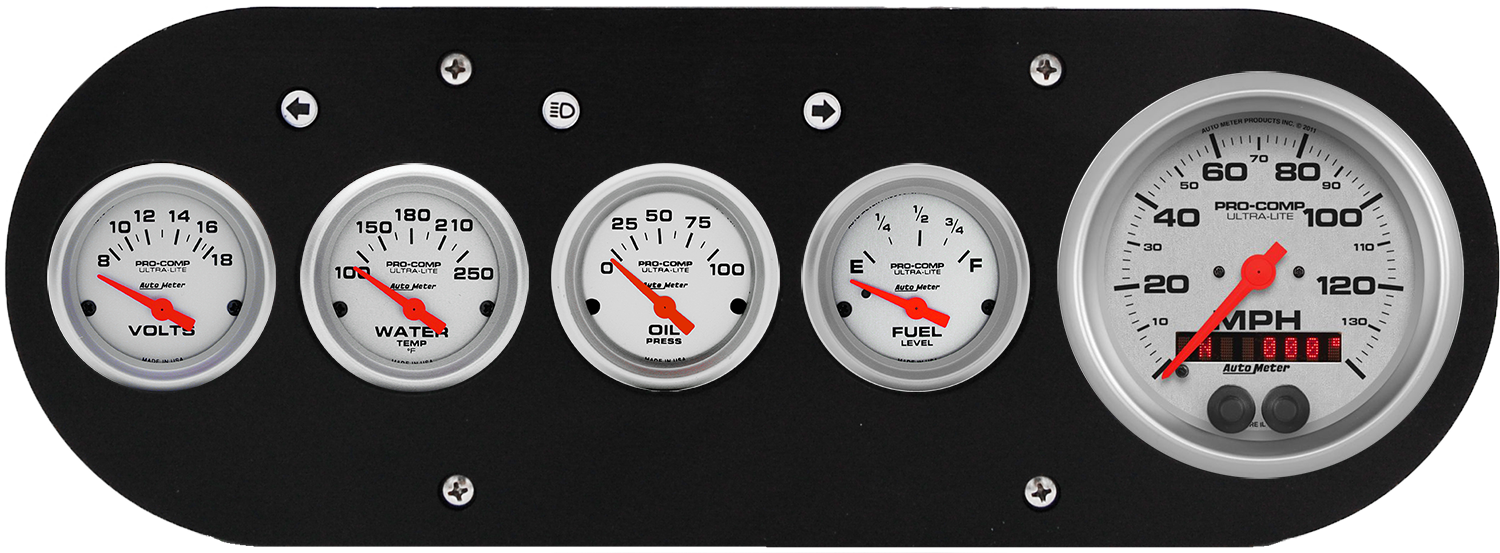 1954-1958 Dodge Truck Billet Aluminum Gauge Panel w/ Ultra-Lite gauges - Image 3
