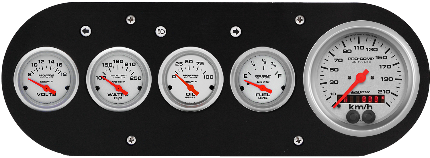 1954-1958 Dodge Truck Billet Aluminum Gauge Panel w/ Ultra-Lite gauges - Image 2