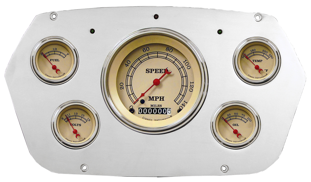1959-1960 Dodge Truck Aluminum 5 Gauge Panel w/ Classic Instruments Vintage Gauges
