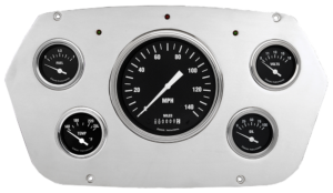1959-1960 Dodge Truck Aluminum 5 Gauge Panel w/ Classic Instruments Hot Rod Gauges