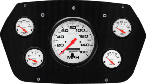 1959-1960 Dodge Truck Aluminum 5 Gauge Panel w/ Phantom gauges