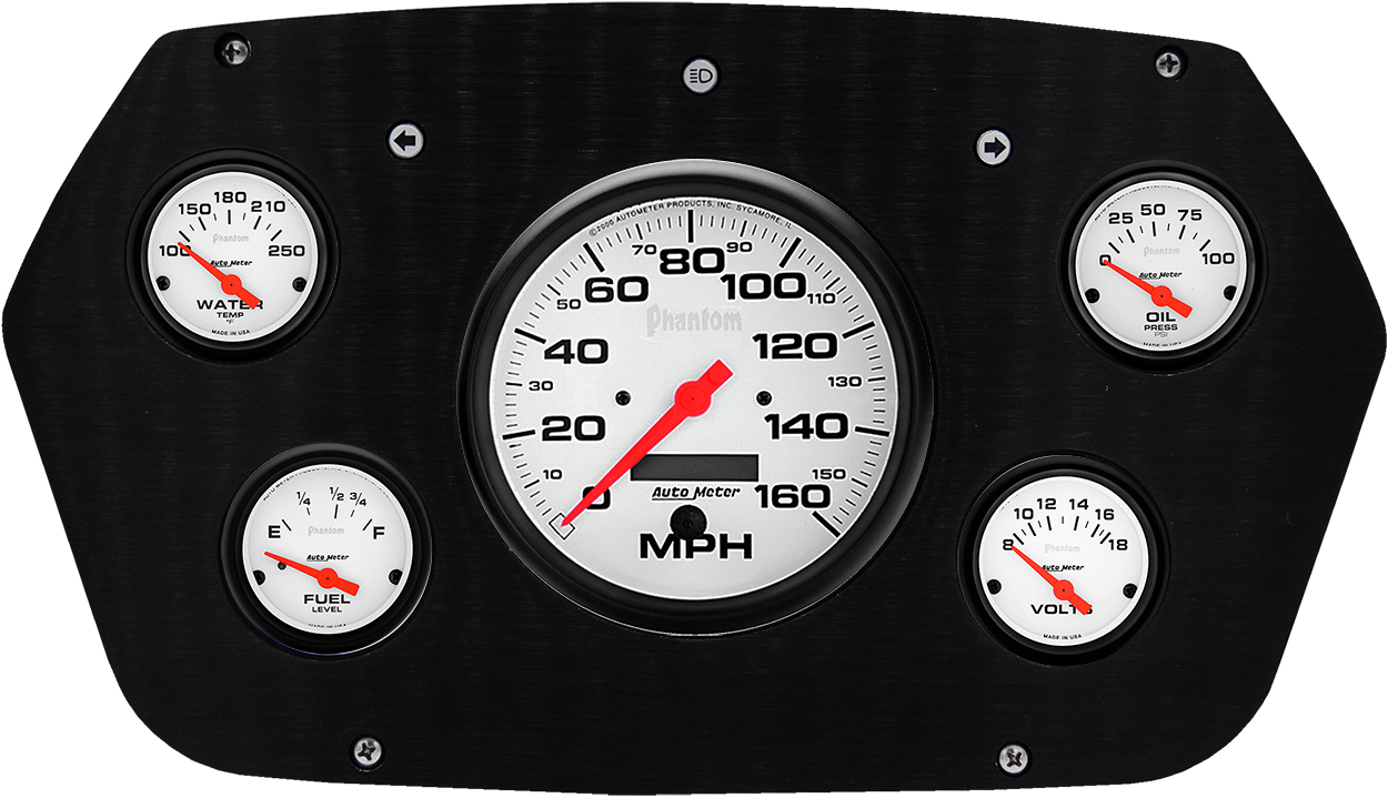 1959-1960 Dodge Truck Aluminum 5 Gauge Panel w/ Phantom gauges
