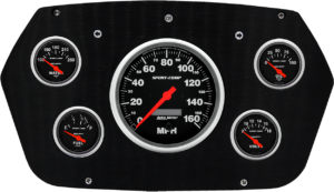 1959-1960 Dodge Truck Aluminum 5 Gauge Panel w/ Sport-Comp gauges