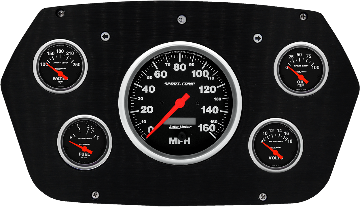 1959-1960 Dodge Truck Aluminum 5 Gauge Panel w/ Sport-Comp gauges