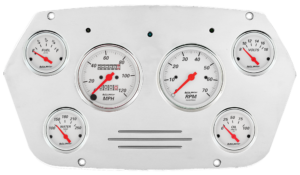 1959-1960 Dodge Truck Aluminum 6 Gauge Panel w/ Auto Meter Street Rod series gauges