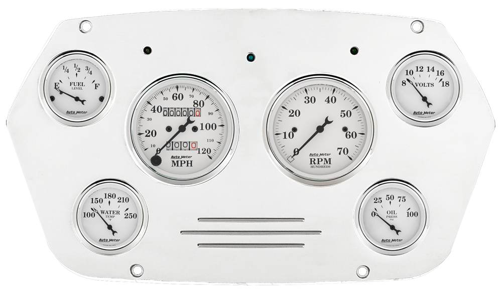 1959-1960 Dodge Truck Aluminum 6 Gauge Panel w/ Auto Meter Street Rod series gauges - Image 5