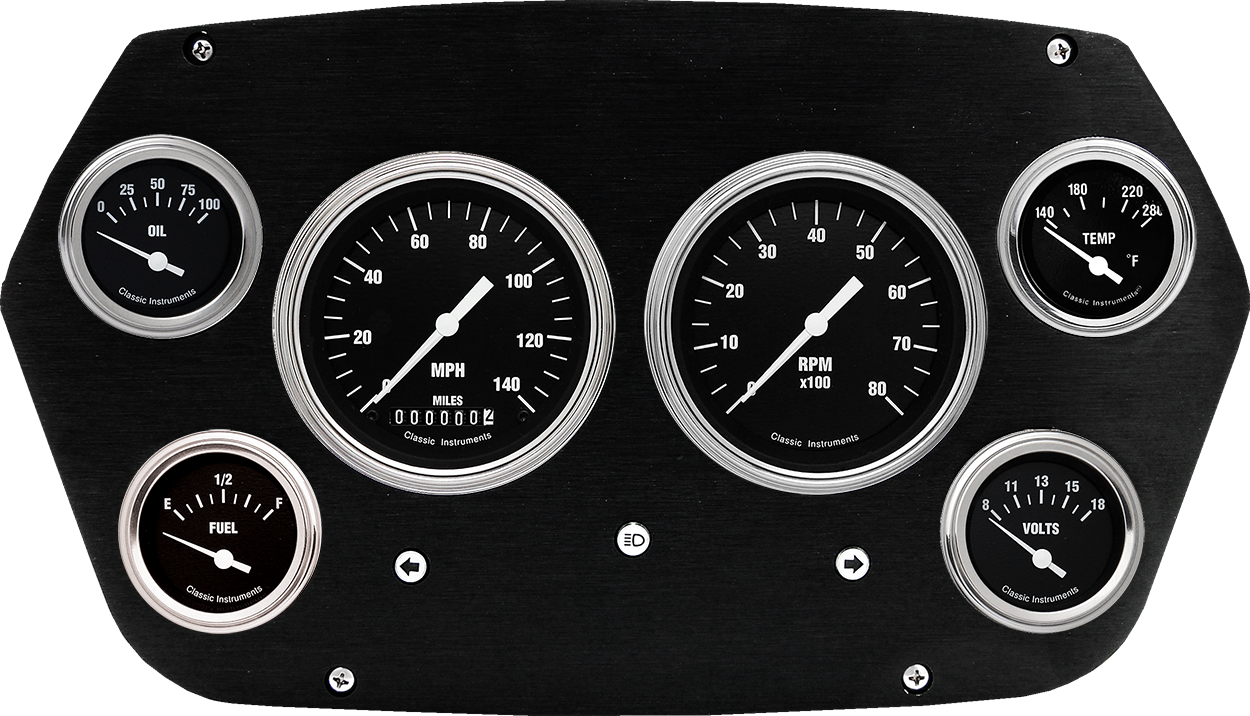 1959-1960 Dodge Truck Aluminum 6 Gauge Panel w/ Classic Instruments Gauges - Image 2