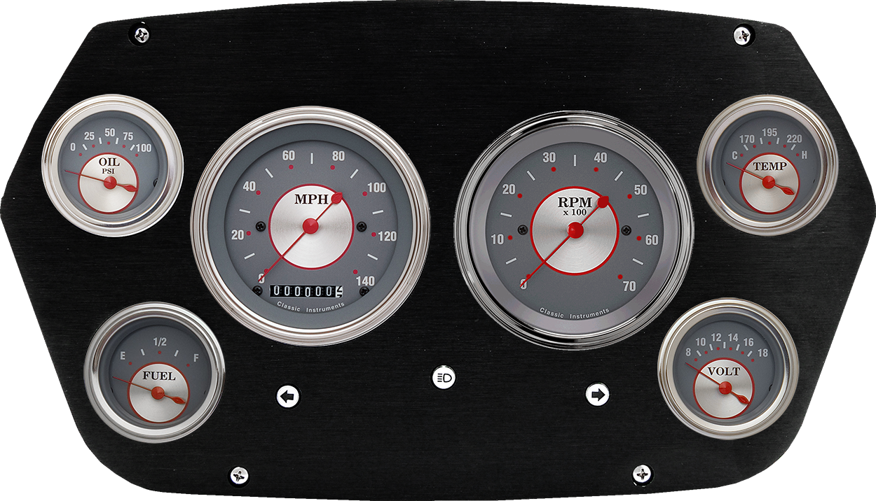 1959-1960 Dodge Truck Aluminum 6 Gauge Panel w/ Classic Instruments Gauges - Image 3