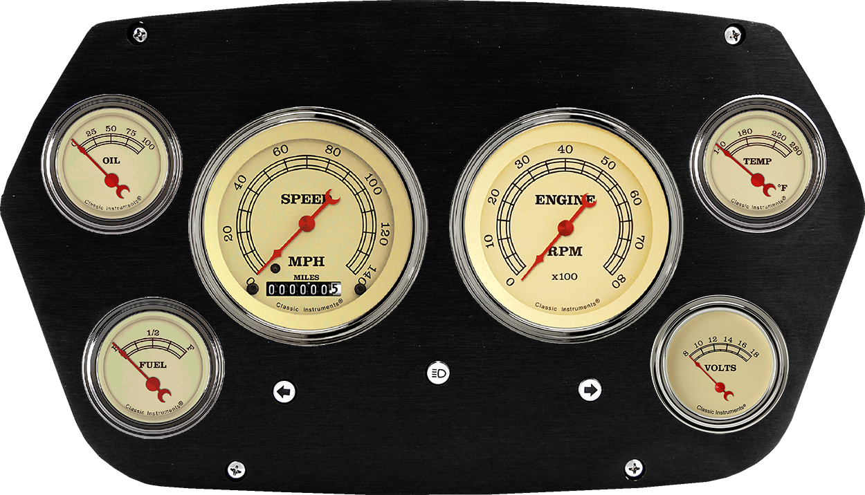 1959-1960 Dodge Truck Aluminum 6 Gauge Panel w/ Classic Instruments Gauges - Image 5