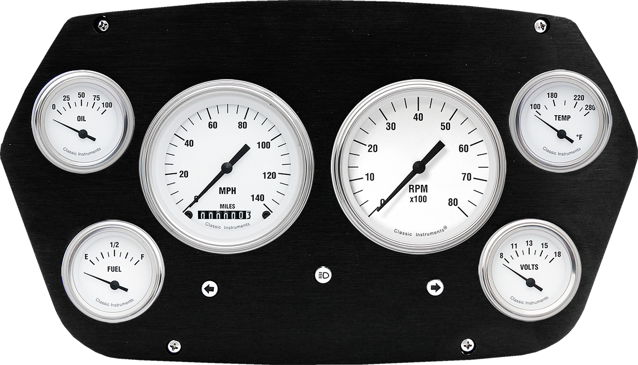 1959-1960 Dodge Truck Aluminum 6 Gauge Panel w/ Classic Instruments Gauges - Image 4
