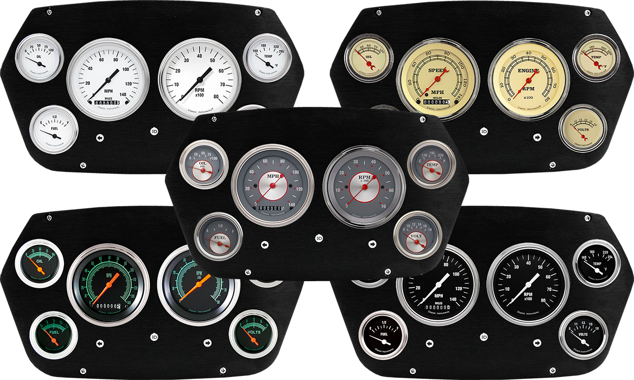 1959-1960 Dodge Truck Aluminum 6 Gauge Panel w/ Classic Instruments Gauges