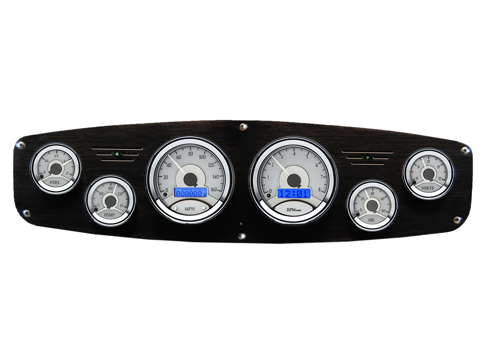 1961-1968 Dodge Truck Aluminum Gauge Panel w/ Dakota Digital VHX Silver Alloy Gauges - Image 2