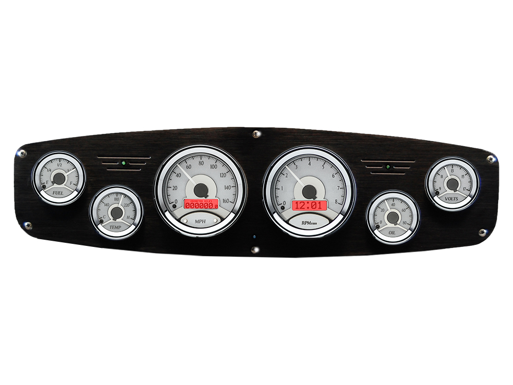 1961-1968 Dodge Truck Aluminum Gauge Panel w/ Dakota Digital VHX Silver Alloy Gauges - Image 4
