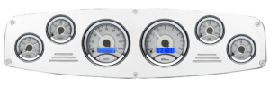 1961-1968 Dodge Truck Aluminum Gauge Panel w/ Dakota Digital VHX Silver Alloy Gauges